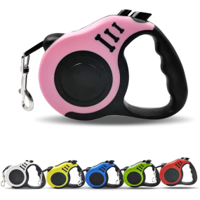 伸缩狗牵绳源头工厂-10英尺自动耐用尼龙防缠绕旅行散步训练