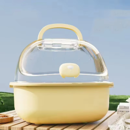 Hamster Cage Factory - Portable with Button Closure Plastic Tray Litter Box Outdoor