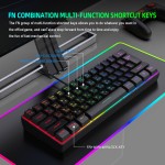 Computer Keyboard Supplier - 2025 Russian 61-Keys Wired RGB Luminous Blue Switches USB