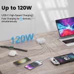 GaN Charger Factory - USB C Fast Charger 120W GaN 6 Ports USB Charging Station Hub Block