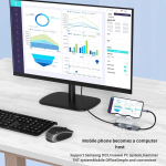 Type-C Docking Station Factory - 5-in-1 with HDMI Cable HD Monitor Hub USB 3.0 Screen Projection