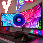 LCD Monitor Manufacturer - 49-Inch Curved 165HZ Refresh Rate 5K Display for Laptop Gaming
