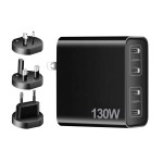 Wall Charger Supplier - USB C 130W Foldable Travel 4 Type C PD 3.0 Charger Block Quick