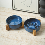 Ceramic Pet Bowl Manufacturer - Wholesale Custom Multi Colors Non Slip with Steel Stand