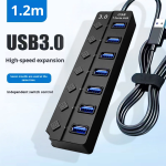 USB Hub Supplier - TONCADO 7-Port USB3.0 Multi-Function Hub Expansion One-Drag Multi-Interface