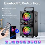 Bluetooth Speaker Factory - Portable Double Subwoofer Heavy Bass Wireless 100ft Outdoor
