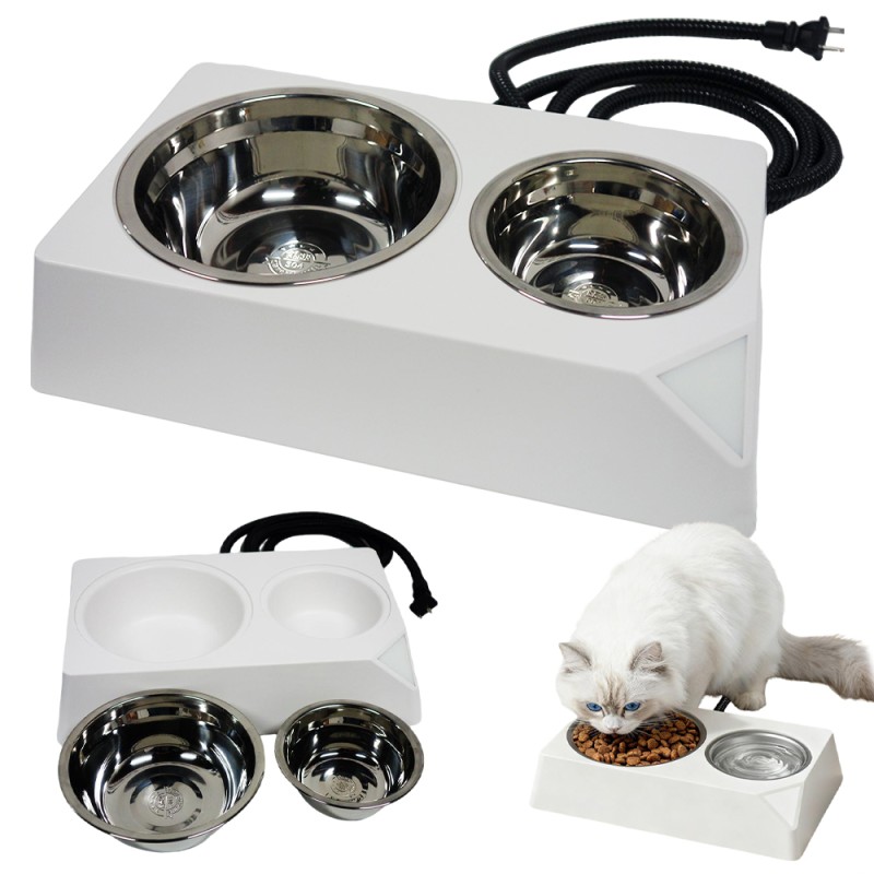 Pet Bowl Manufacturer - Deluxe Double-hole Constant Temperature Stainless Steel Liner