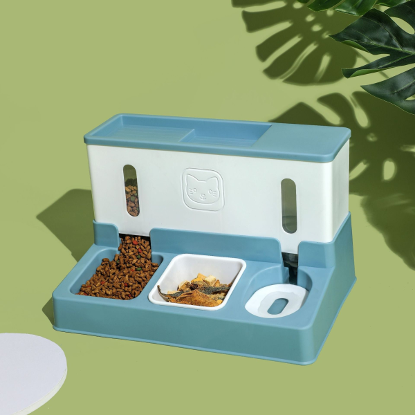 Automatic Pet Dispenser Factory - Drinking Water Feeder Freeze-Dried Food Storage Eco