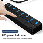 USB Hub Supplier - TONCADO 7-Port USB3.0 Multi-Function Hub Expansion One-Drag Multi-Interface
