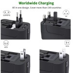 Universal Travel Adapter Factory - All-in-One Dual USB Charging with PD Function for Laptop