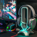 Gaming Headphone Stand Factory - Integrated USB Hub RGB Lighting with Aluminium PC Plastic