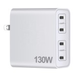 Wall Charger Supplier - USB C 130W Foldable Travel 4 Type C PD 3.0 Charger Block Quick