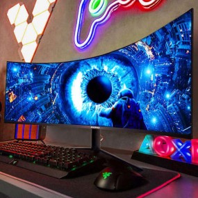 游戏屏供应商-38英寸曲面4K144Hz显示分辨率PC设计台式电脑带Type-C/扬声器