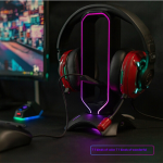 Gaming Headphone Stand Factory - Integrated USB Hub RGB Lighting with Aluminium PC Plastic