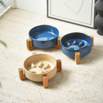 Ceramic Pet Bowl Manufacturer - Wholesale Custom Multi Colors Non Slip with Steel Stand