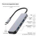 Type-C Docking Station Factory - 5-in-1 with HDMI Cable HD Monitor Hub USB 3.0 Screen Projection