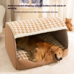 Dog Kennel Factory - Autumn Winter Cross-Border Large Deep Sleep Houndstooth Pet House