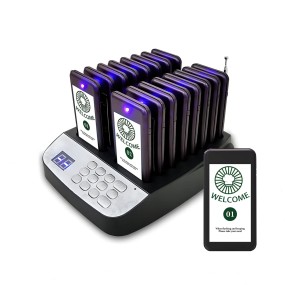 Restaurant Calling System Supplier - 2025 Guest Service System with 16 Wireless Pagers