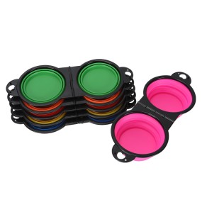 Collapsible Pet Bowl Supplier - Personalized Rubber Silicone Food Water Bowl with Lid