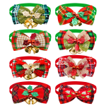 Pet Collar Tie Factory - New Christmas Bell Bow Fashion Polyester Collar Tie for Pet