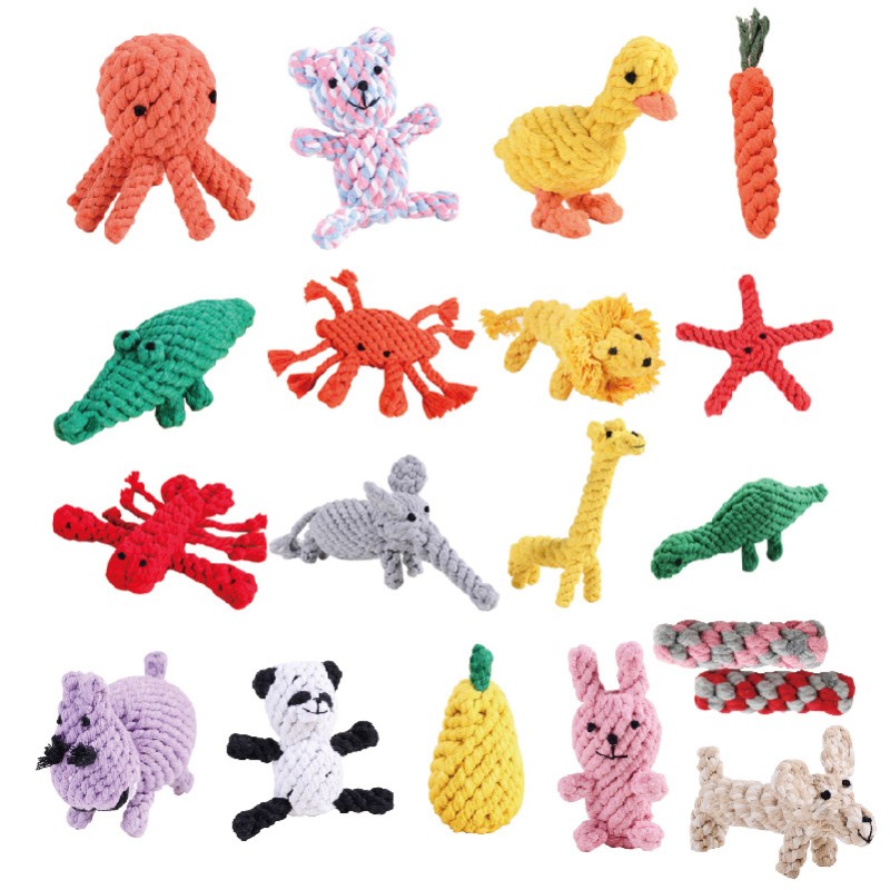 Pet Chew Toy Supplier - Durable Cotton Rope Bite Cleaning Puppy Toys Wholesale Accessories