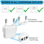 Travel Adapter Supplier - 2025 Hot Items-Portable EU/US Plug Adaptor Euro/USA Outlet USB