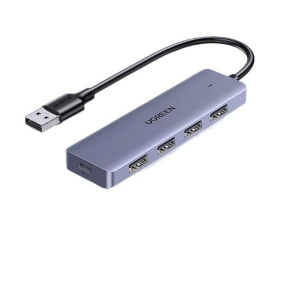USB集线器供应商-UGREEN USB3.0高速4口集线器铝合金扩展坞带充电功能10合1 USB-C集线器