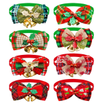 Pet Collar Tie Factory - New Christmas Bell Bow Fashion Polyester Collar Tie for Pet