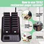 Restaurant Pager System Supplier - 2025 Long Range 984ft with Touch Keyboard 16 Buzzers