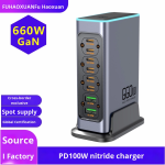 GaN Charger Manufacturer - Gallium Nitride Pd100W Multi-Port Fast Charger for Mobile Phones