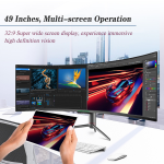 LCD Monitor Manufacturer - 49-Inch Curved 165HZ Refresh Rate 5K Display for Laptop Gaming