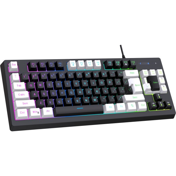 Gaming Keyboard Factory - Hot Sale 87% Mini RGB Backlight ABS Membrane Wired 87 Keys