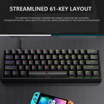 Gaming Keyboard Manufacturer - 2025 Custom Mini 61-Keys RGB LED Backlit Mechanical USB