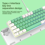 Mechanical Keyboard Supplier - 68-Key Wired New Dual-Color RGB Luminous with Key Line Separation