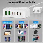 GaN Charger Factory - USB C Fast Charger 120W GaN 6 Ports USB Charging Station Hub Block