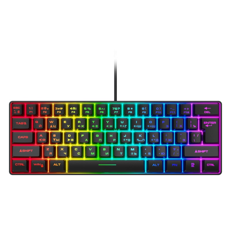 Computer Keyboard Supplier - 2025 Russian 61-Keys Wired RGB Luminous Blue Switches USB