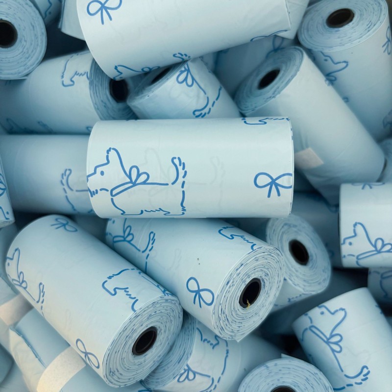 Pet Waste Bag Manufacturer - Custom Logo Printing Cute Pattern Biodegradable Toilet Bag