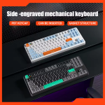 Mechanical Keyboard Factory - 75% Wired TKL Silver Silent Switches 87 Keys White Backlit