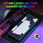 Gaming Keyboard Factory - Hot Sale 87% Mini RGB Backlight ABS Membrane Wired 87 Keys