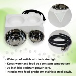 Pet Bowl Manufacturer - Deluxe Double-hole Constant Temperature Stainless Steel Liner