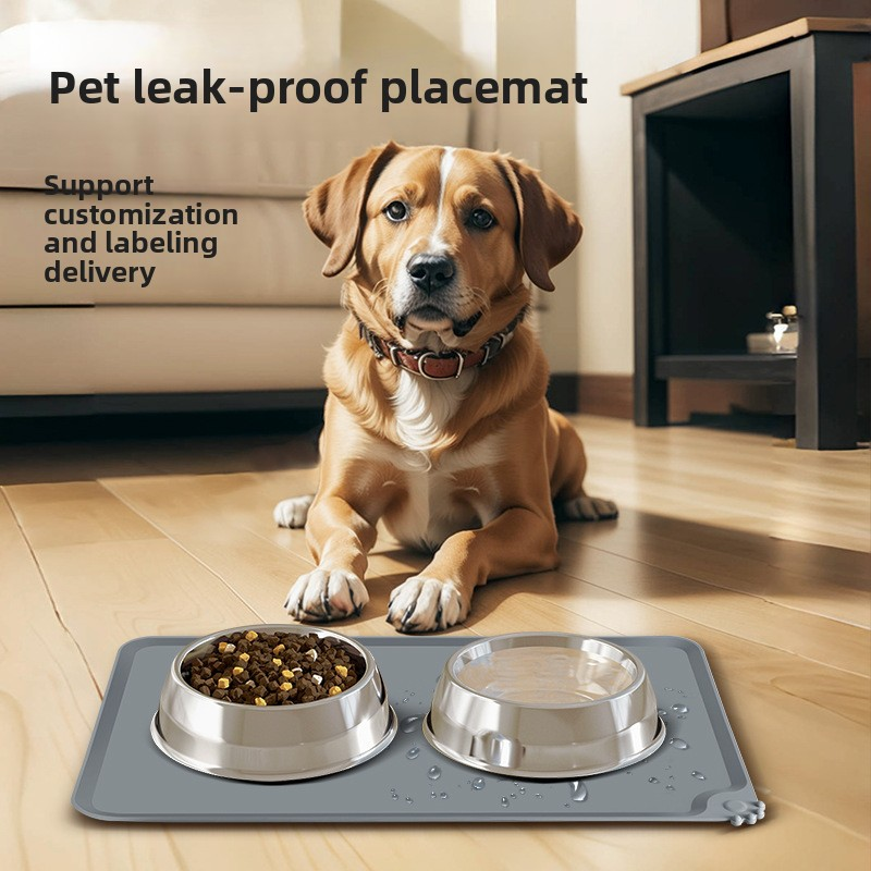 Pet Floor Mat Supplier - Silicone Waterproof Anti-Slip Bowl Mat Pet Feeding Mat