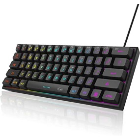Mechanical Keyboard Supplier - Wholesale 2025 New 61 Keys LED RGB Backlit UK Language