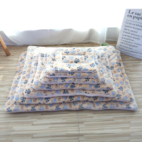 Pet Bed Mat Manufacturer - Wholesale Thick Plush Coral Fleece Cat Dog Bed Solid Pattern