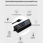 USB Hub Factory - USB 3.0 One-to-Four High-Speed Hub 4-Port Splitter Expansion with Charging