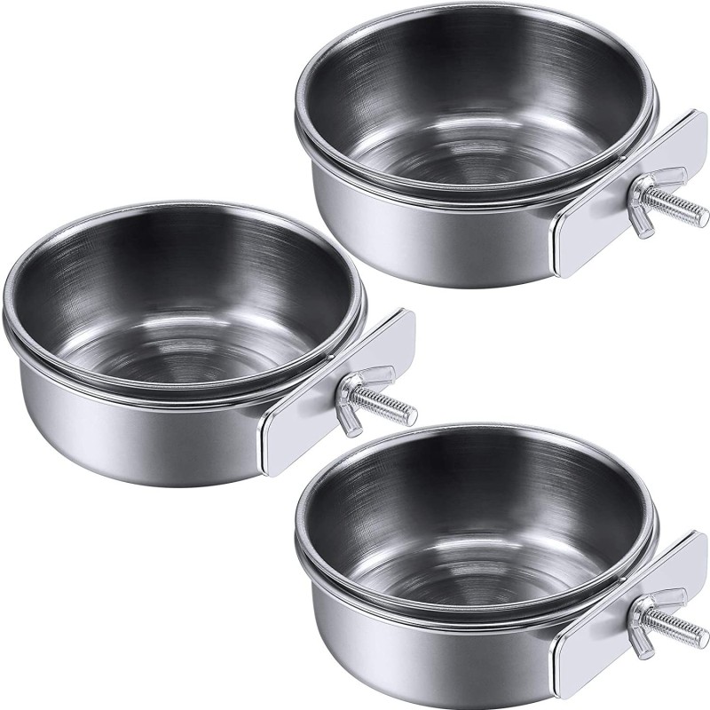 Bird Feeder Supplier - Brazil Stainless Steel Anti-Chewing Food Cup Bowl for Parrot