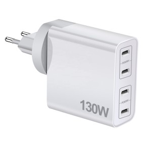 墙式充电器供应商-USB C130W可折叠旅行4Type-C PD3.0充电器块快速桌面电源适配器