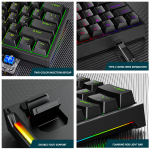 Gaming Keyboard Manufacturer - 2025 Custom Mini 61-Keys RGB LED Backlit Mechanical USB