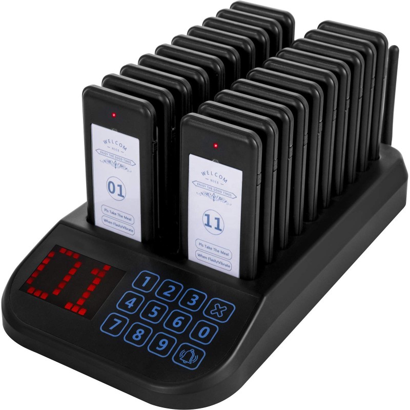 Restaurant Pager System Manufacturer - 2025 Wireless Paging System 20 Pagers Max 98