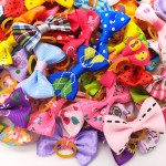 Handmade Dog Bows Factory - Small Bowknot Print Rubber Bands