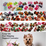 Pet Hair Bows Supplier - Solid Pattern Customizable Grooming